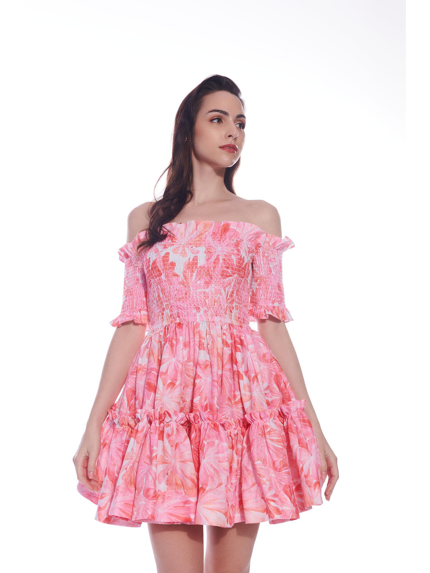 pink stella short dress