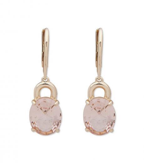 pink stone stud earrings