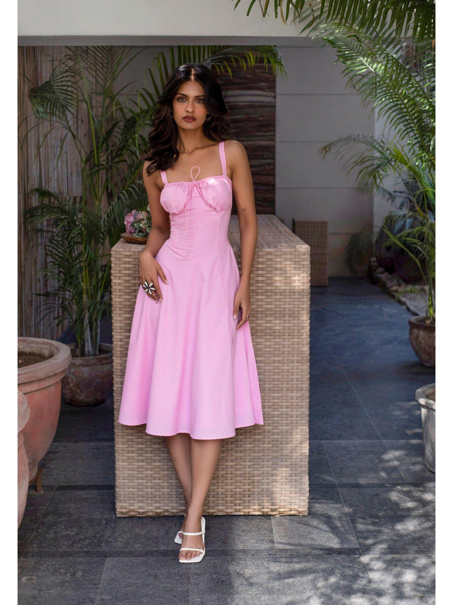pink summer pink dress