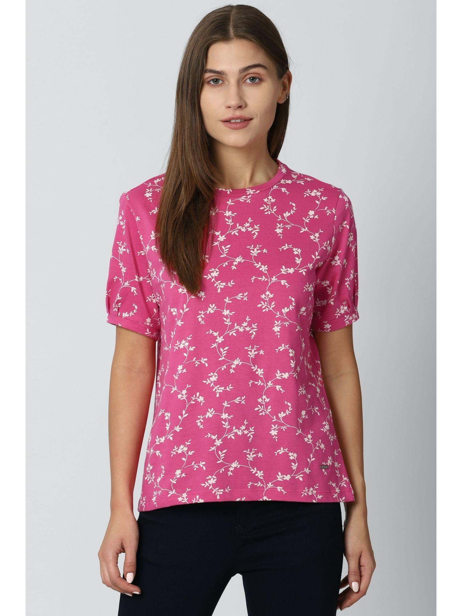 pink t-shirt floral