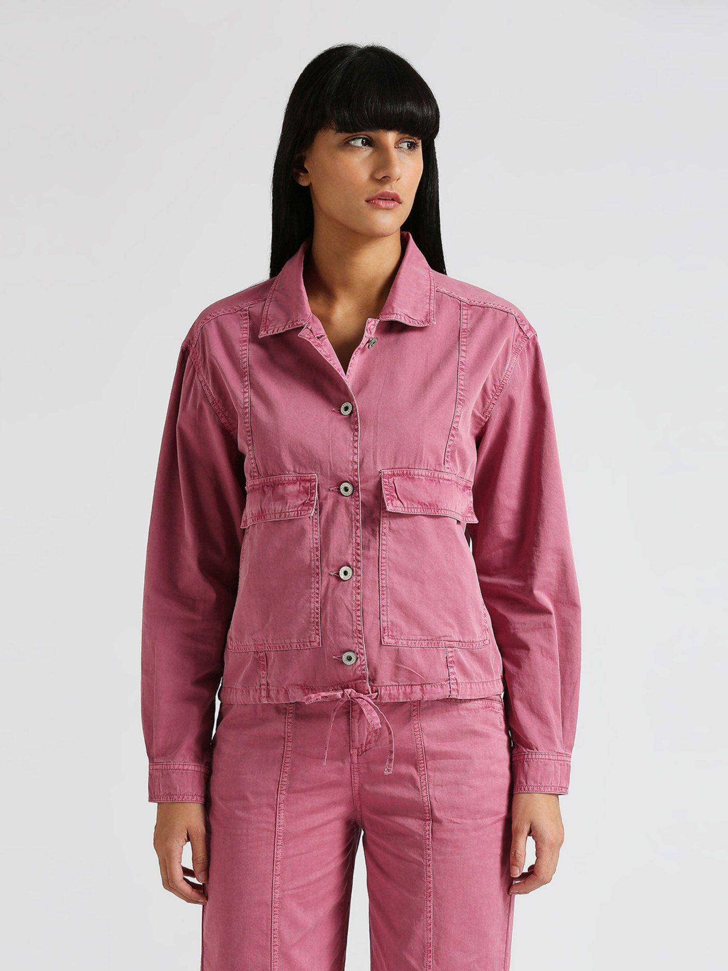 pink tessie english rose shacket