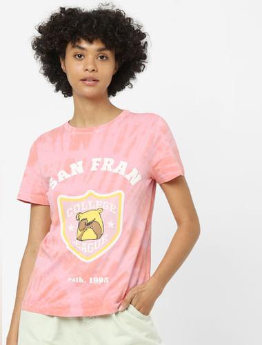 pink tie-dye t-shirt