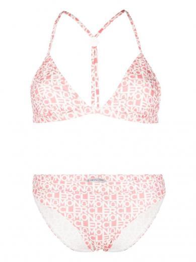 pink triangle bikini set