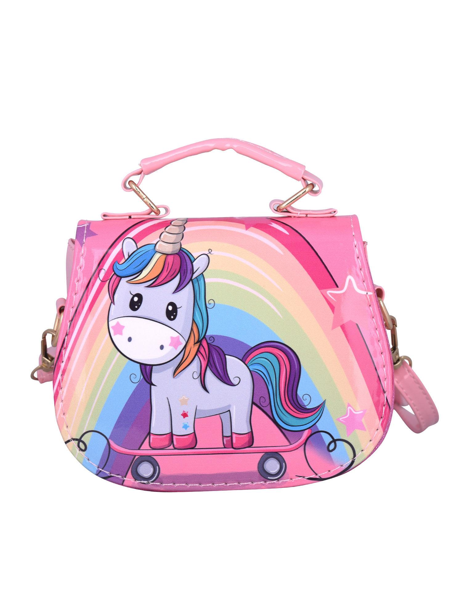 pink unicorn sling bag