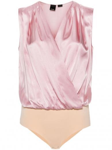 pink v-neck bodysuit