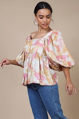 pink viscose blouse