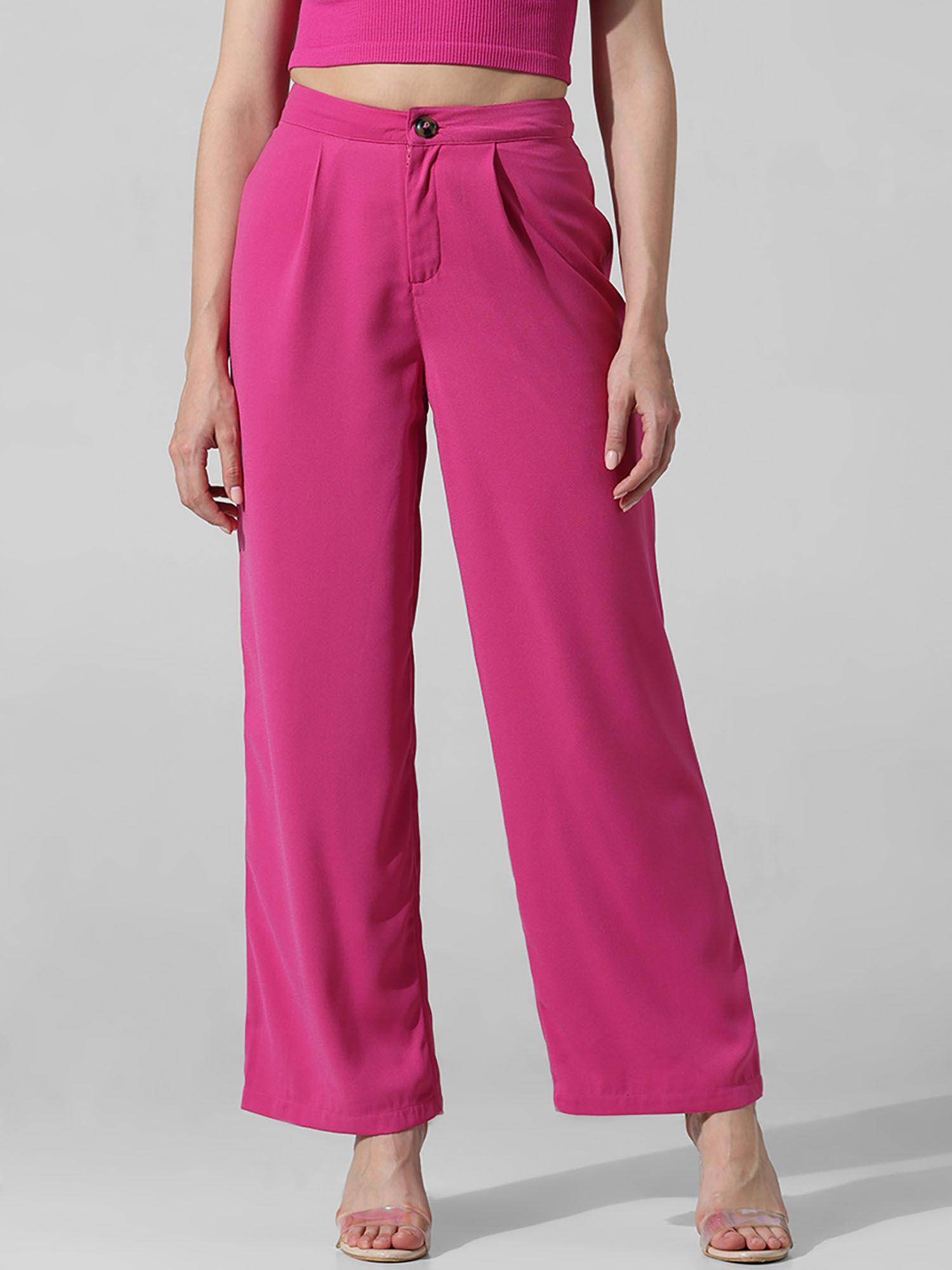 pink wide leg pant