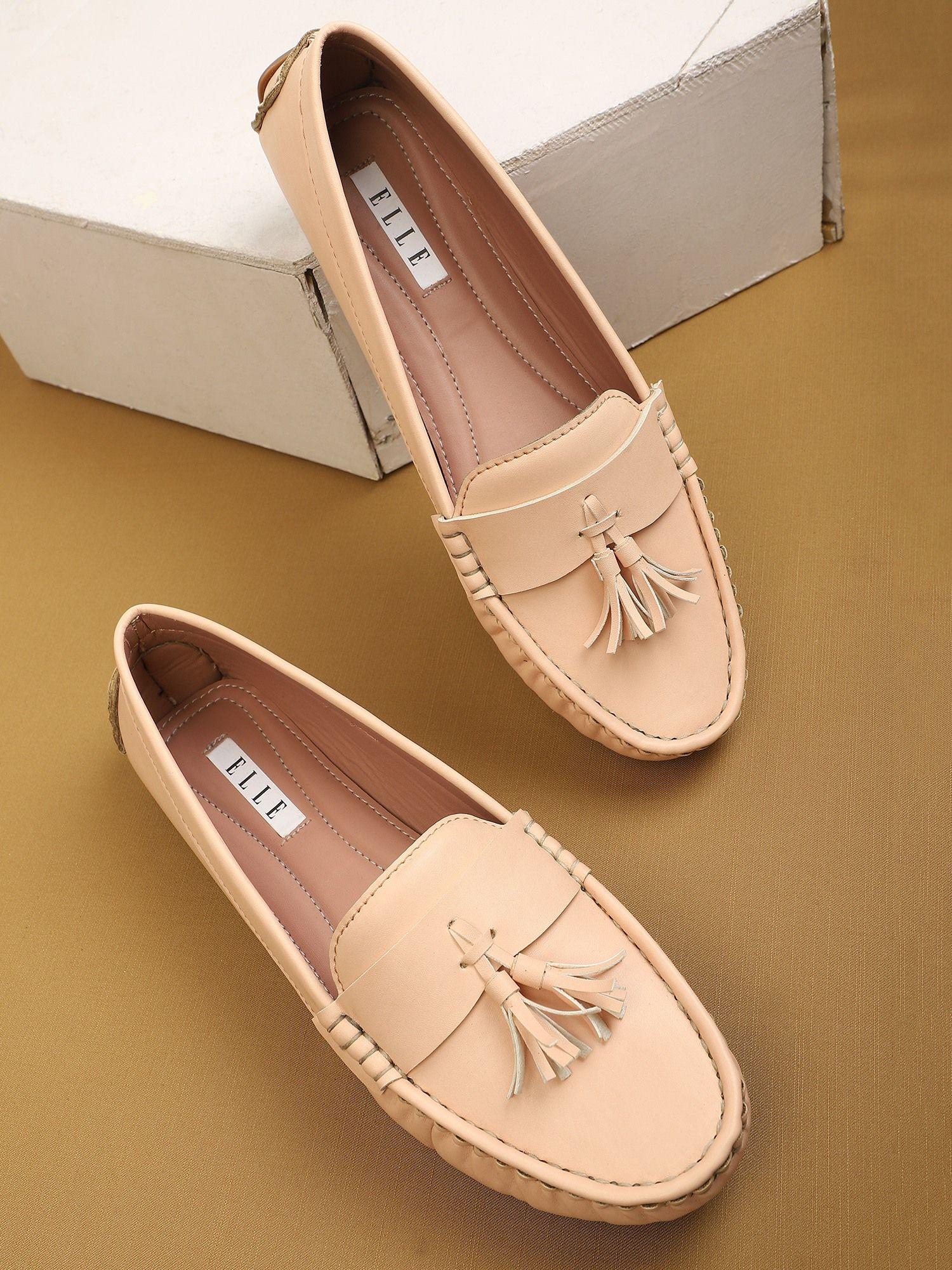 pink women slip on loafers