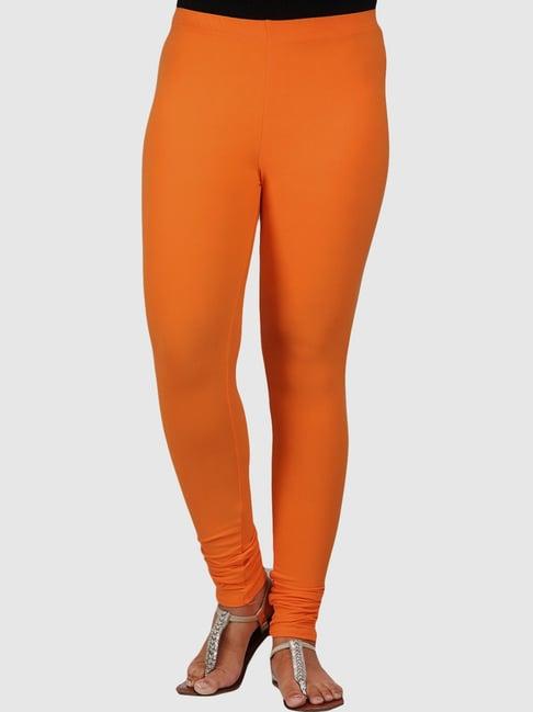 pinkloom orange regular fit leggings