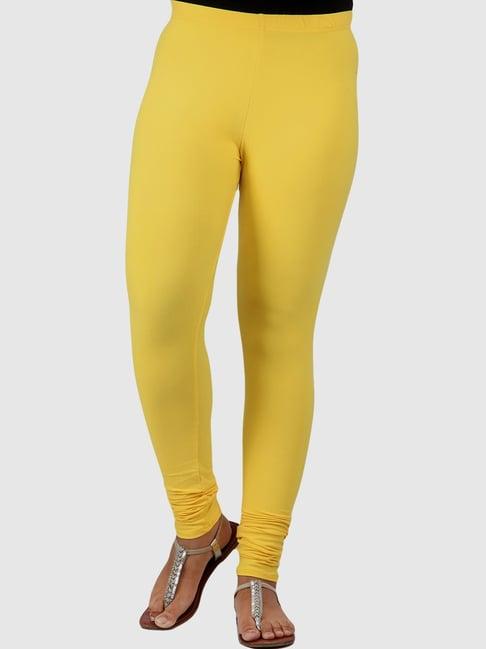pinkloom yellow regular fit leggings