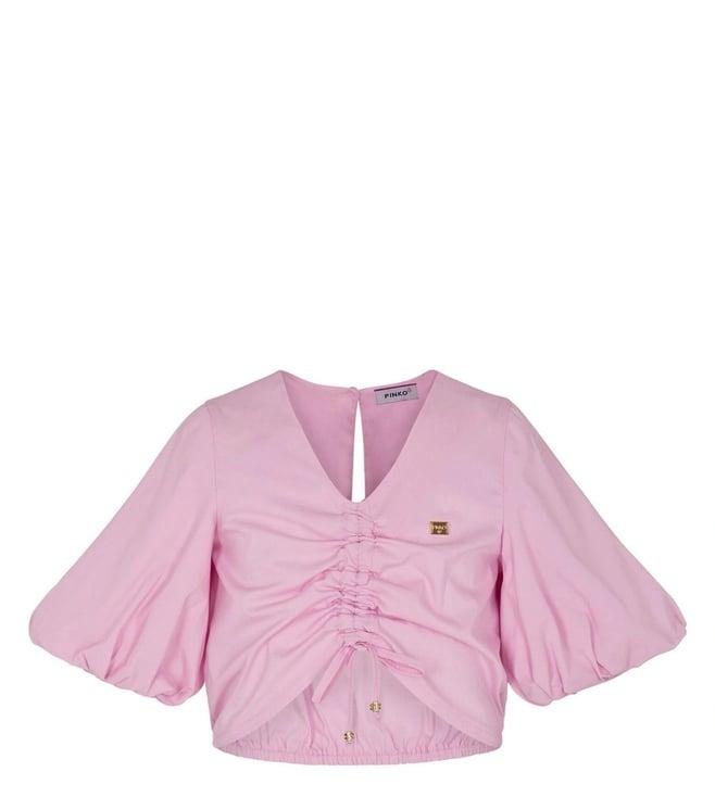 pinko kids pink classic fit top