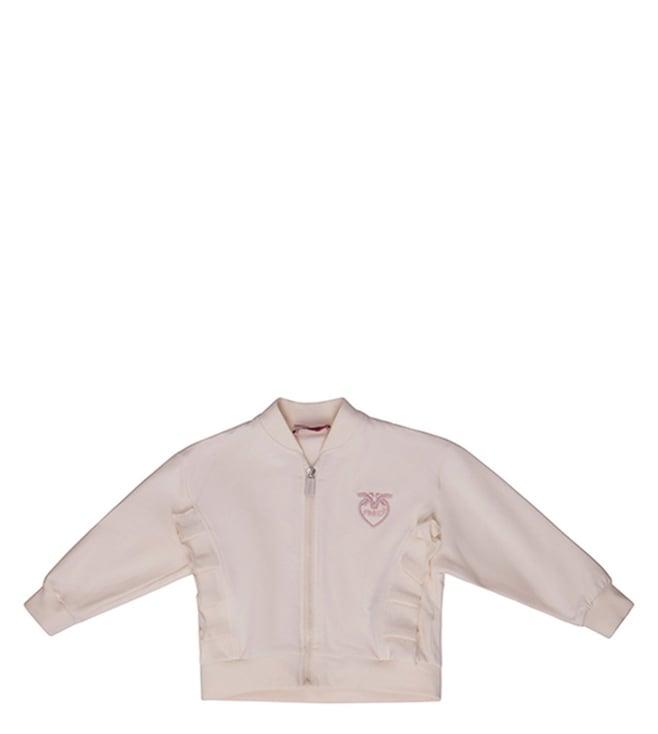 pinko kids pink solid fitted jacket