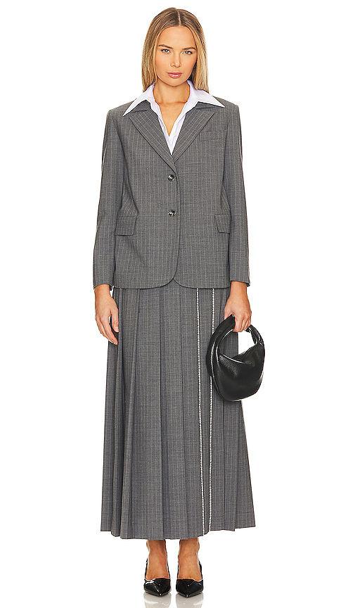 pinstripe jacket dress