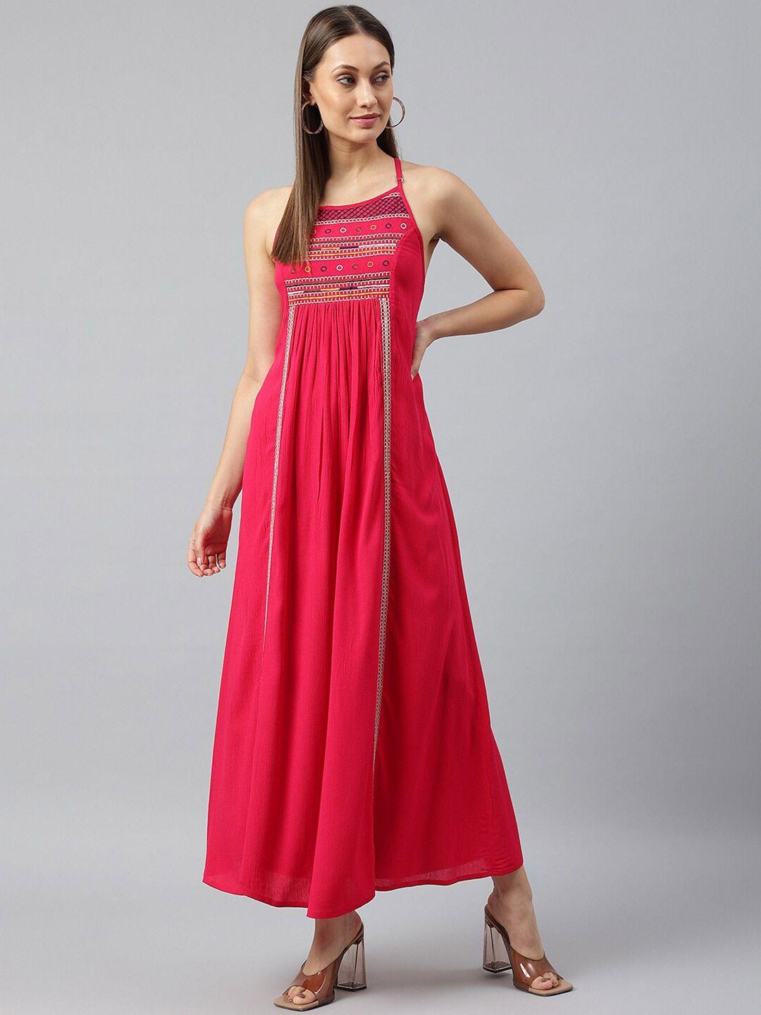 pinwheel pink maxi dress