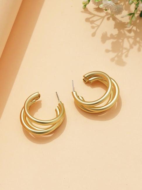 pipa bella golden alloy hoop earrings