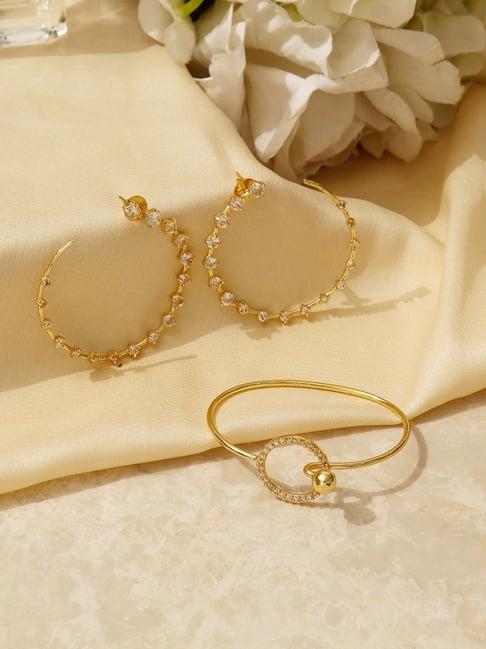 pipa bella golden bracelet & earrings set