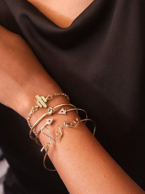 pipa bella golden classic bracelet for women - set of 4