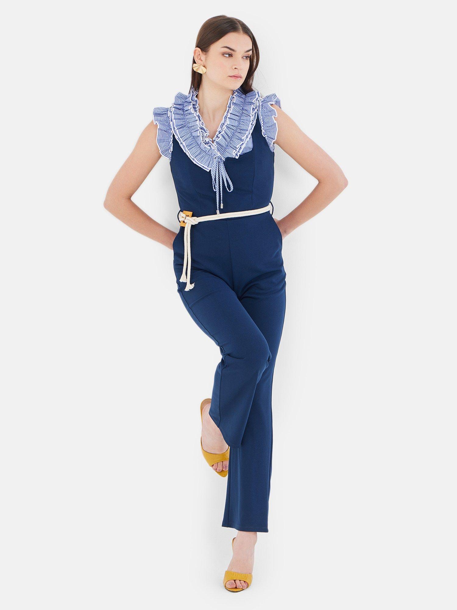 piper sleeveless jumpsuit with belt (set of 2)