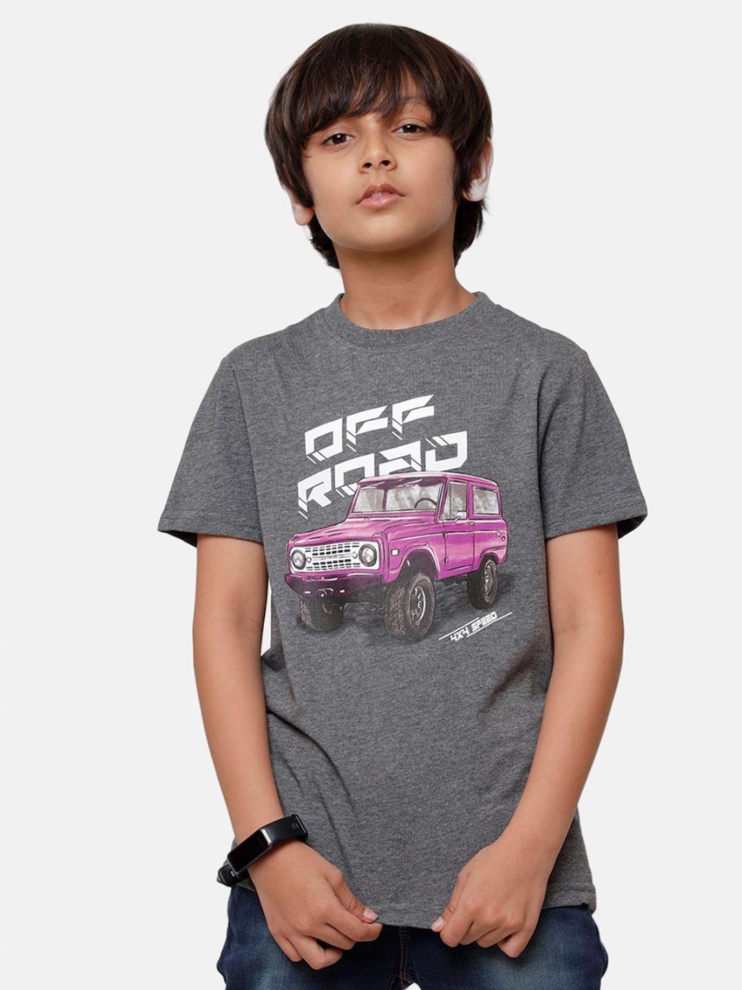 pipin-boys-charcoal-grey-&-white-typography-print-pure-cotton-t-shirt
