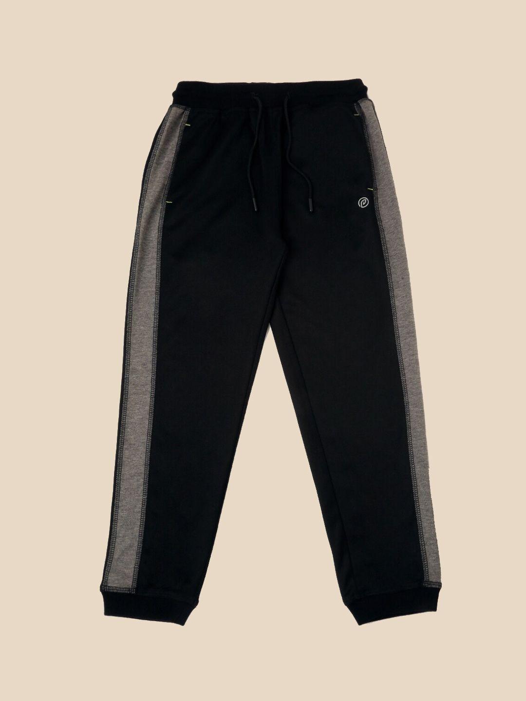 pipin boys black smart straight fit joggers