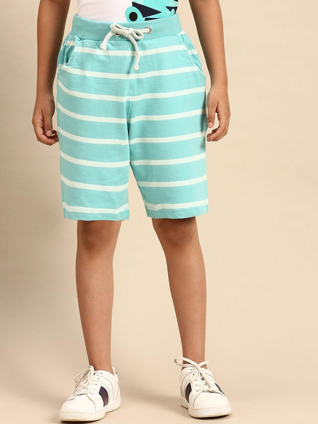pipin boys blue and white striped shorts