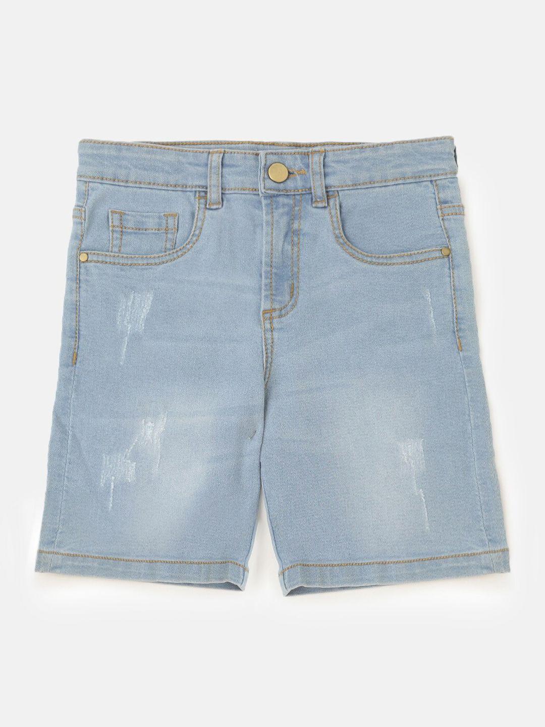 pipin boys blue cotton denim shorts