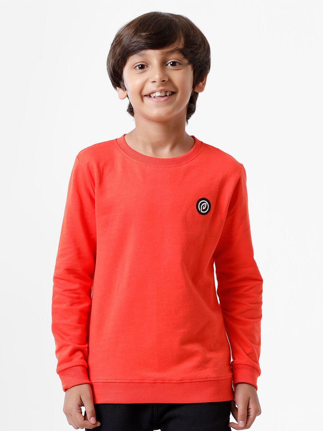 pipin boys red pure cotton sweatshirt