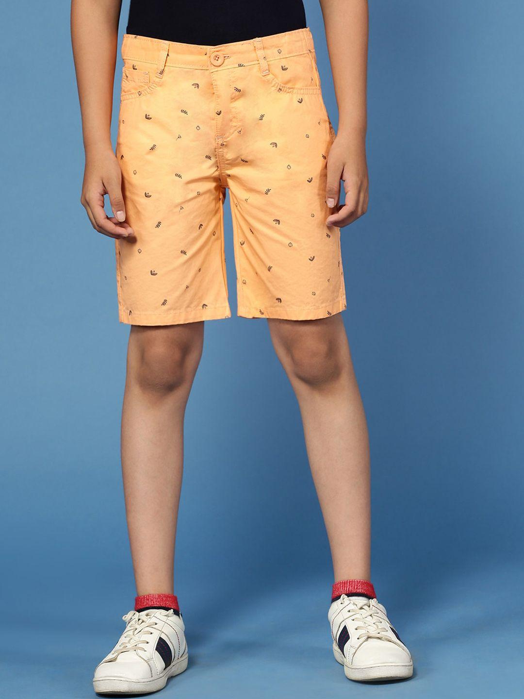 pipin boys tropical printed cotton shorts