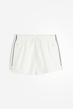 piping-detail pull-on shorts