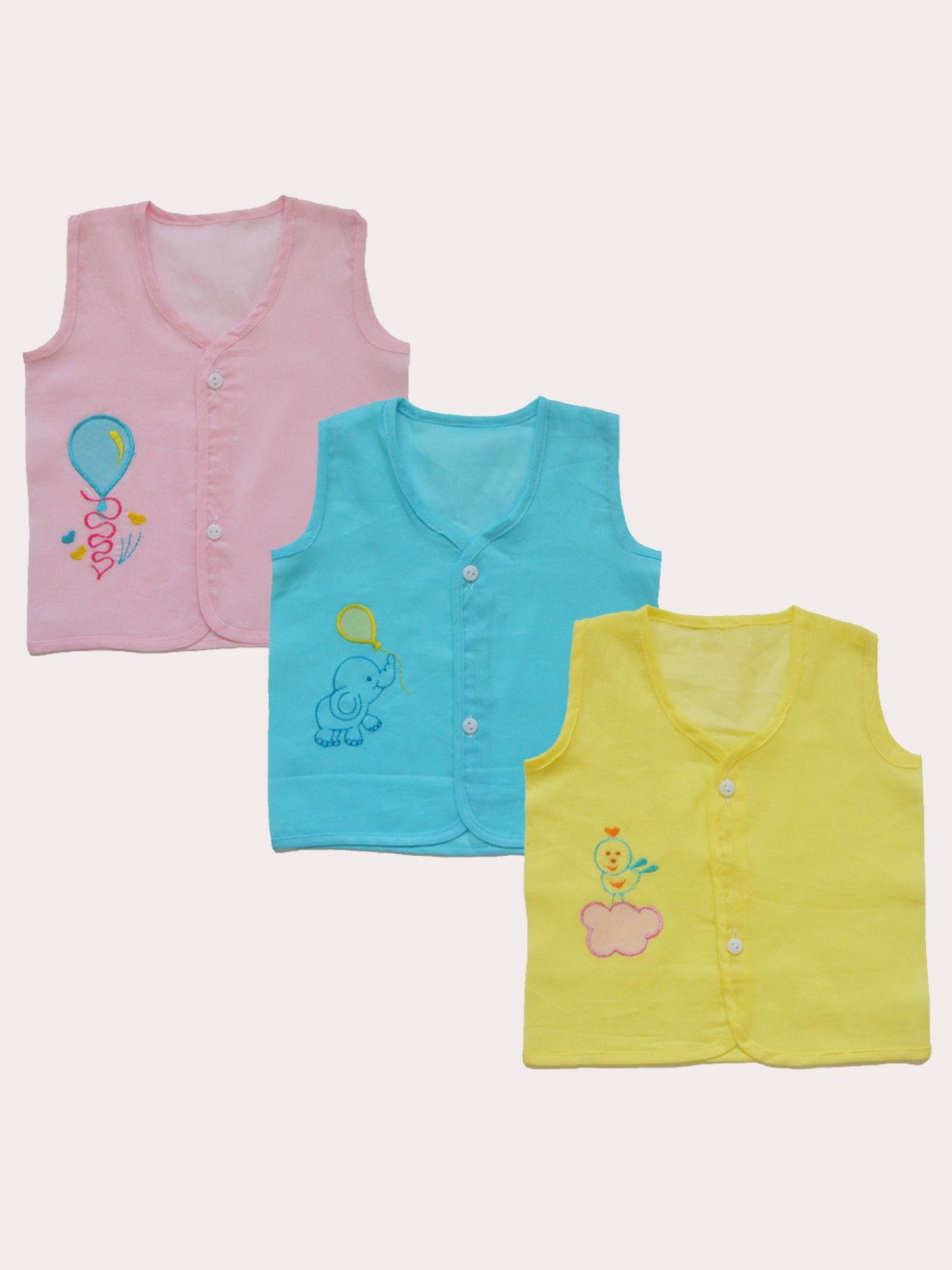 piping finish jhablas pink balloon, blue elephant, yellow birdie (set of 3)