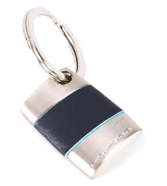 piquadro blue square night blue keychain