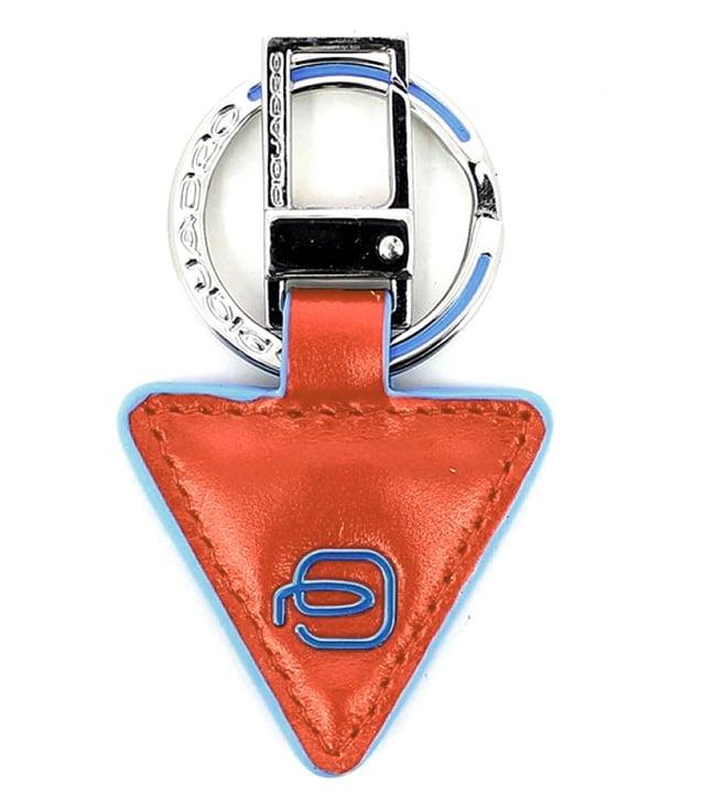 piquadro blue square orange keychain