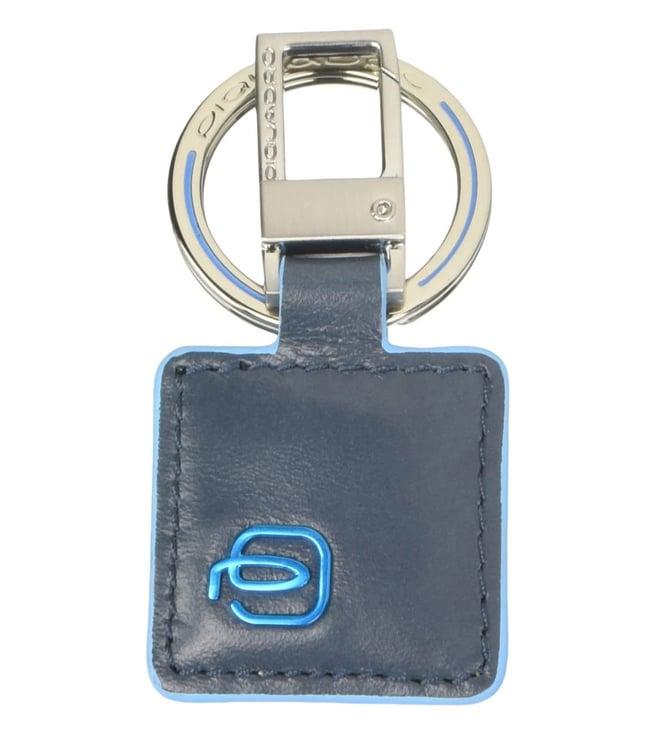 piquadro blue square r.a.f. blue keychain