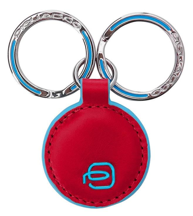 piquadro blue square red keychain