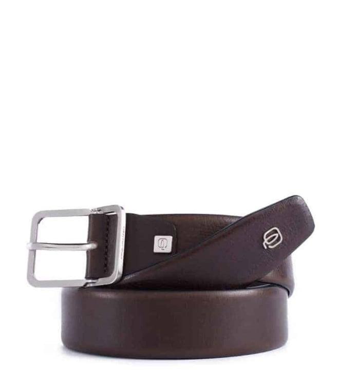 piquadro dark brown casual belt