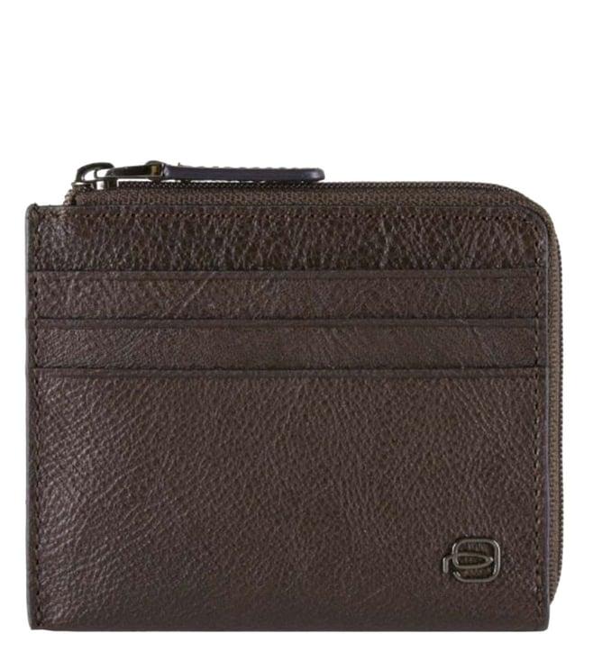 piquadro dark brown wallet