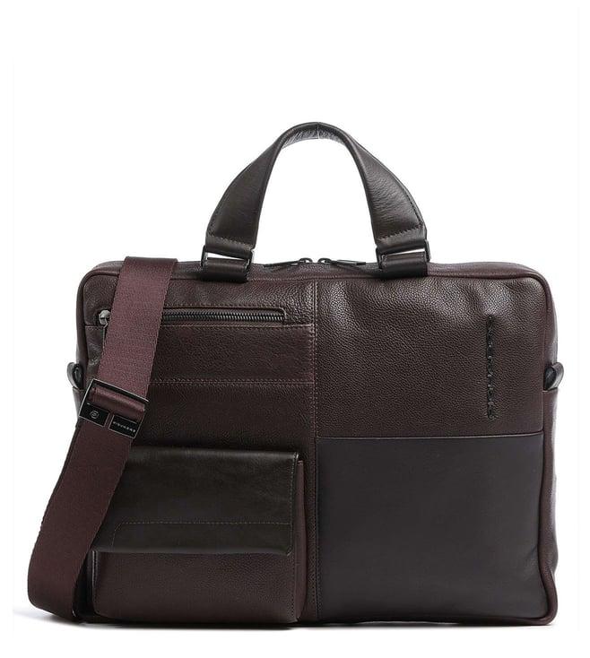 piquadro ronnie brown laptop briefcase