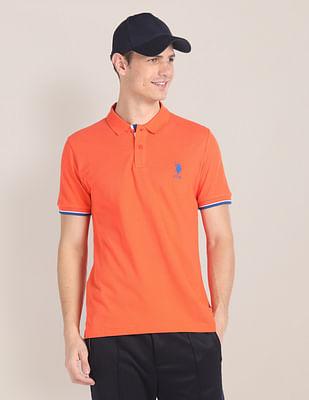 pique solid polo shirt