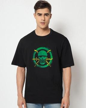 pirate hunter santoryu printed drop shoulder t-shirt