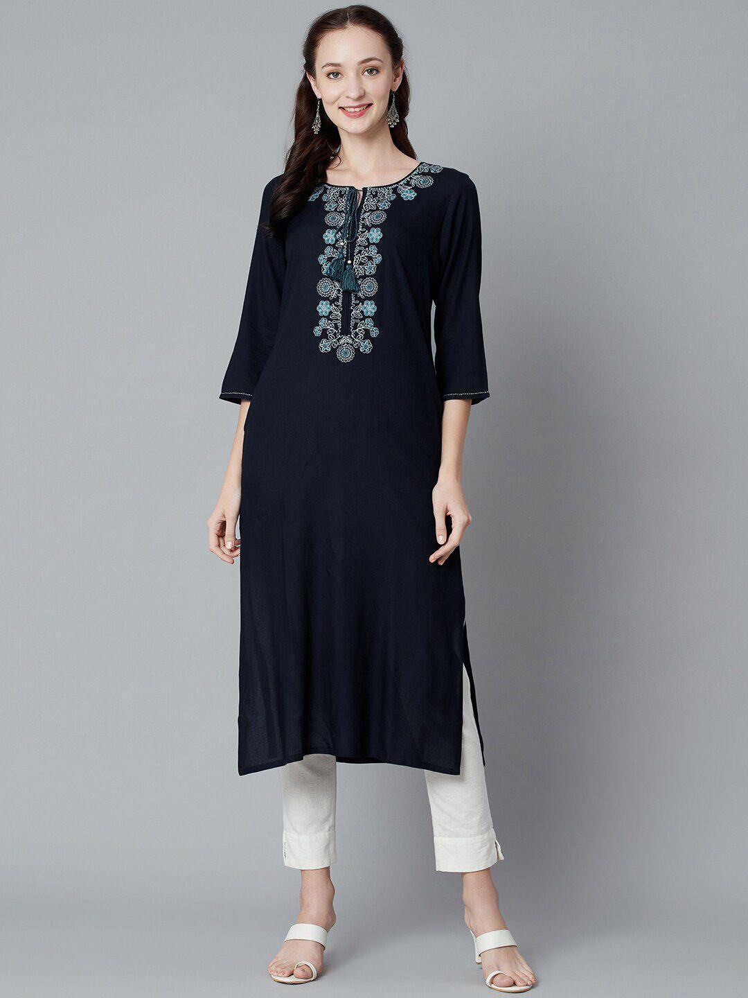 piroh yoke design thread work kurta