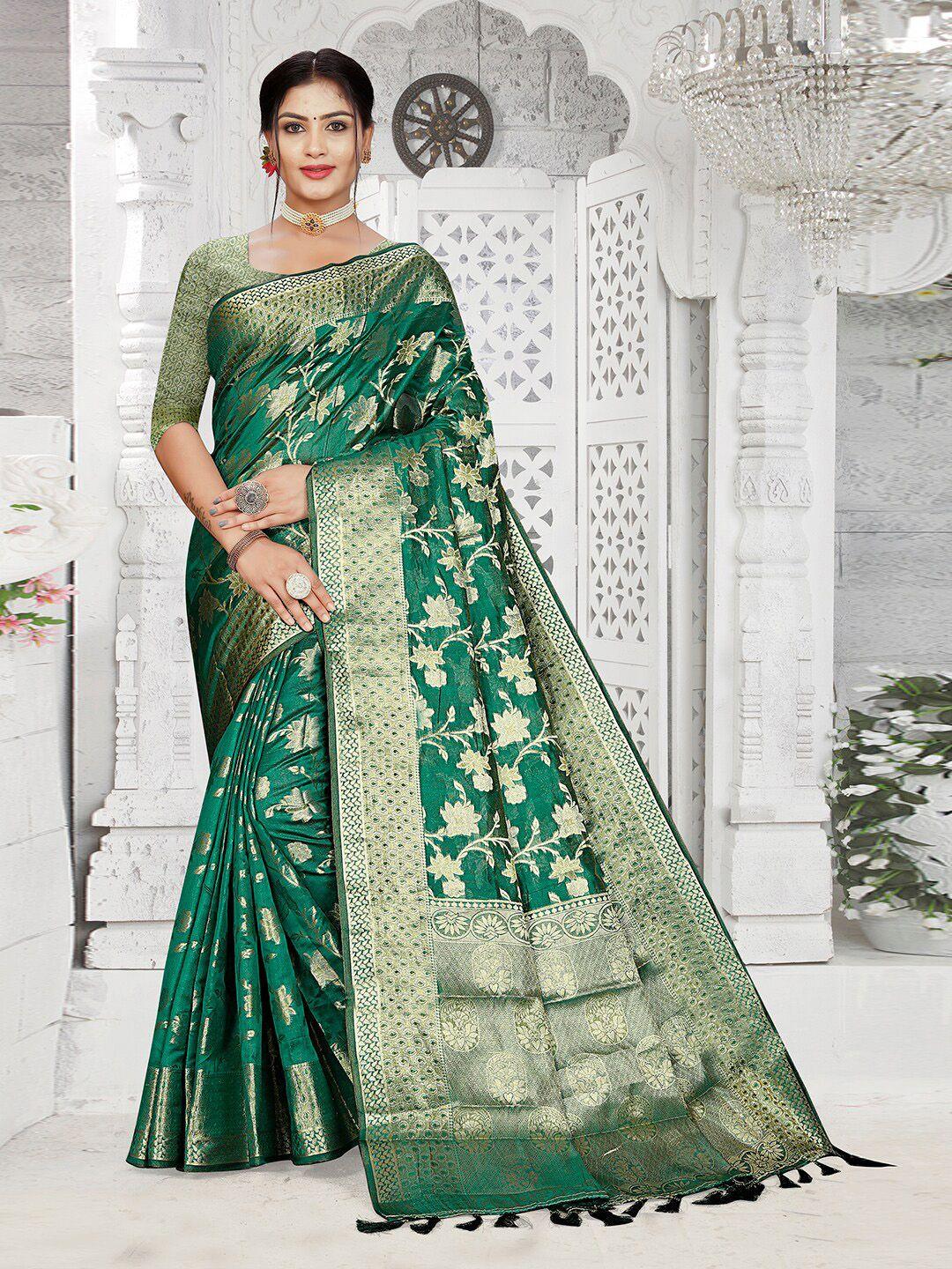 pisara ethnic motifs woven design zari organza saree