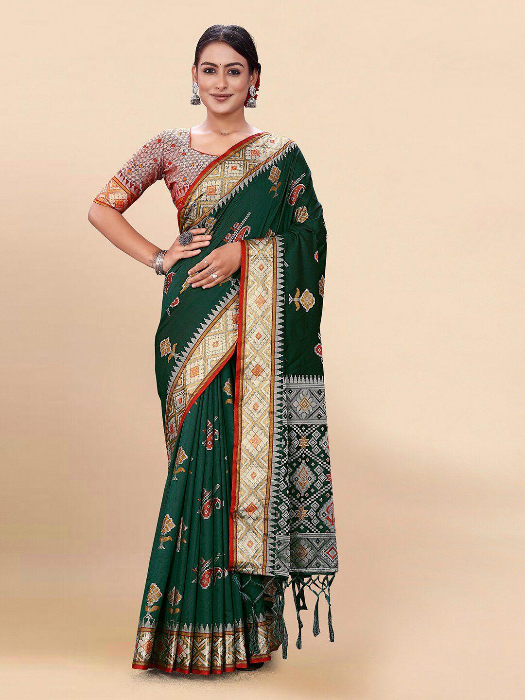 pisara ethnic motifs woven design zari silk cotton patola saree