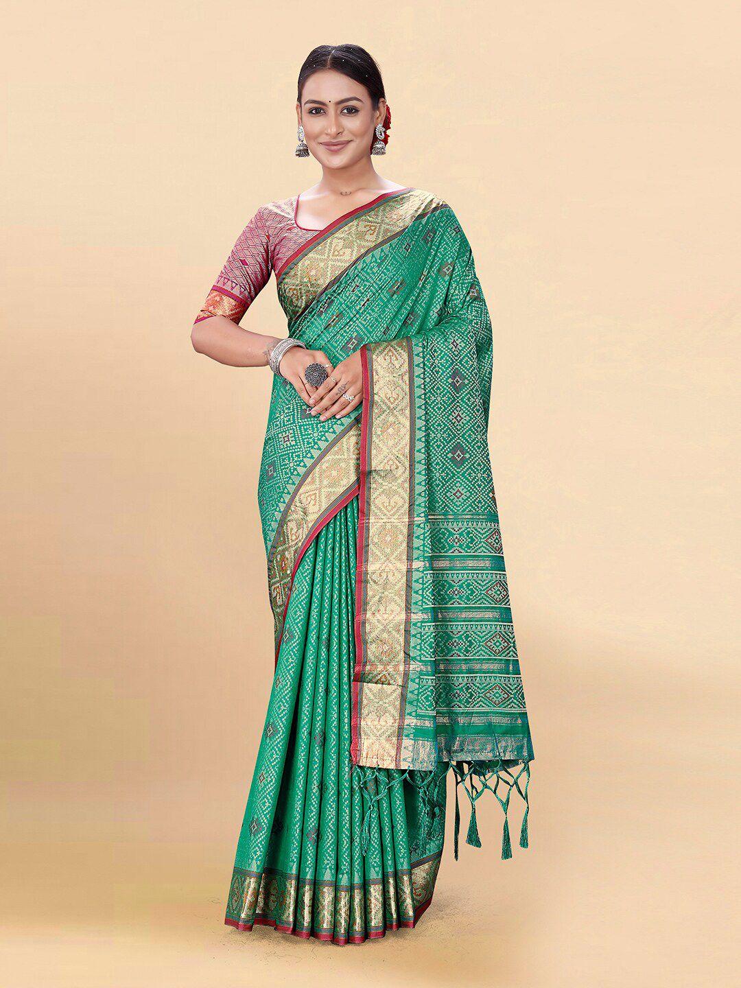 pisara ethnic motifs woven design zari silk cotton patola saree