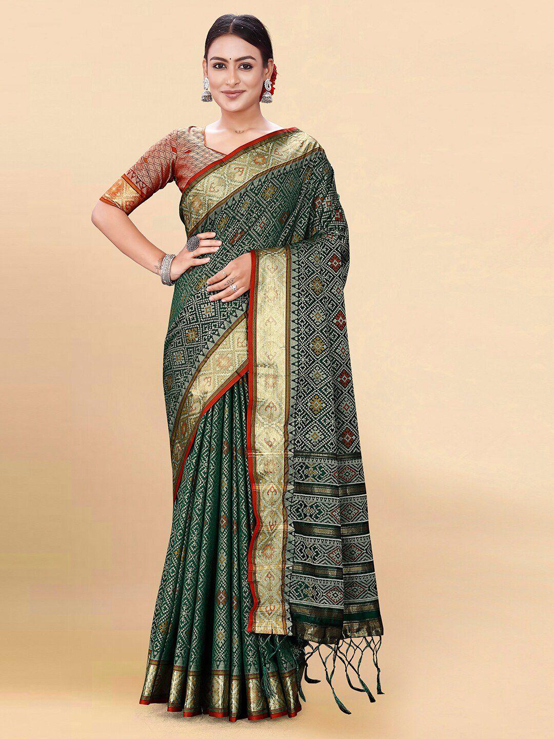 pisara ethnic motifs woven design zari silk cotton patola saree