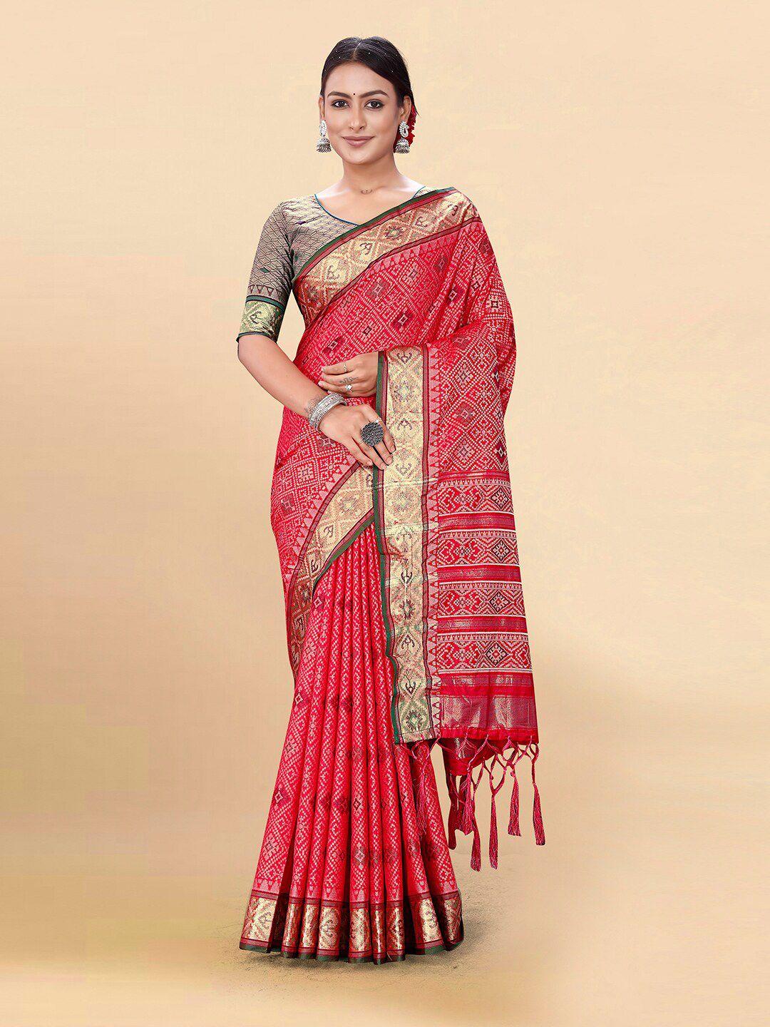 pisara ethnic motifs woven design zari silk cotton patola saree