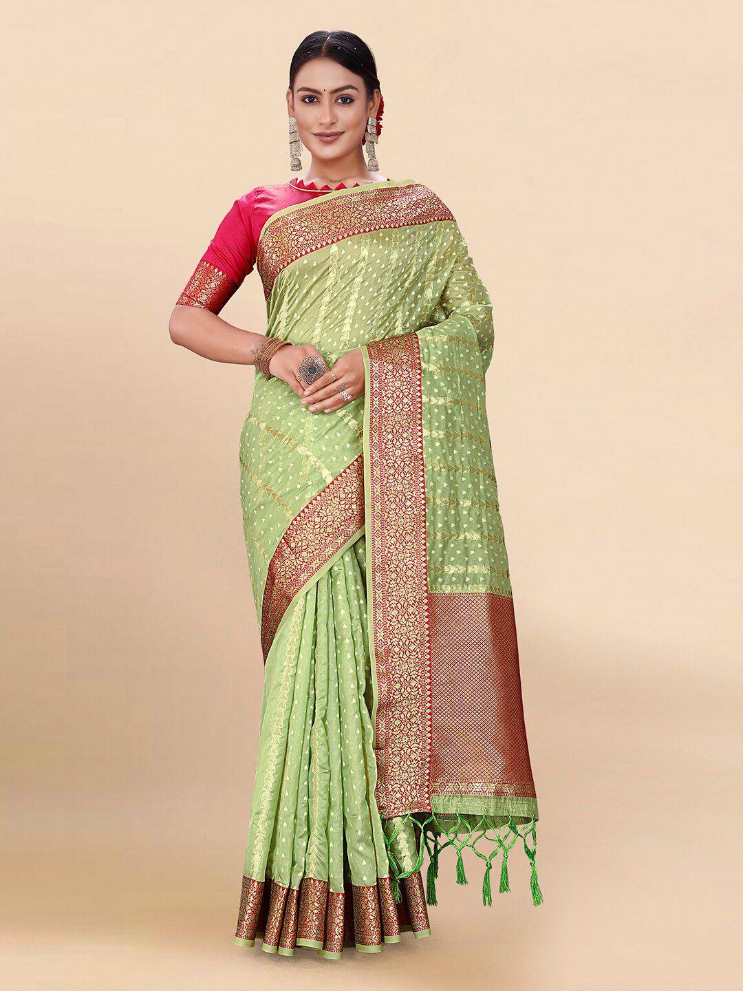 pisara woven design zari organza saree