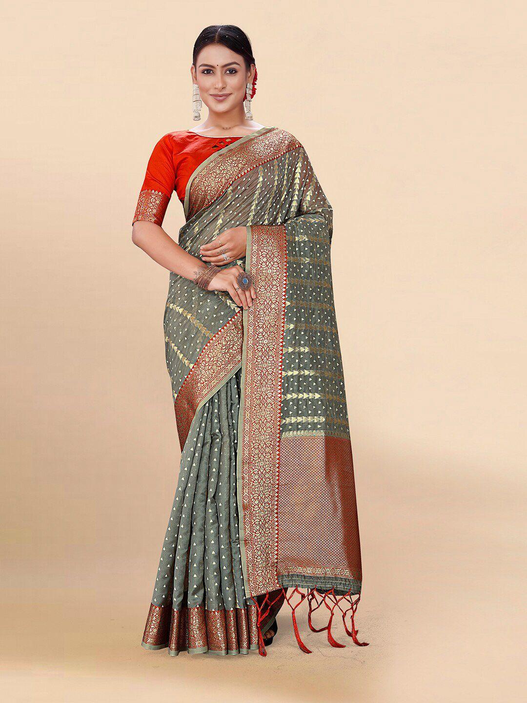 pisara woven design zari organza saree