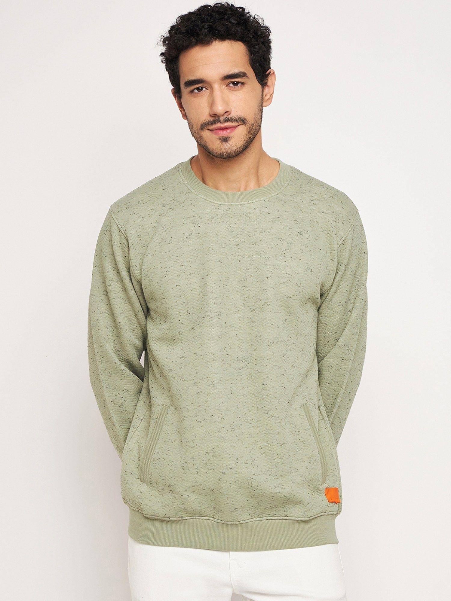 pista green round neck sweatshirt