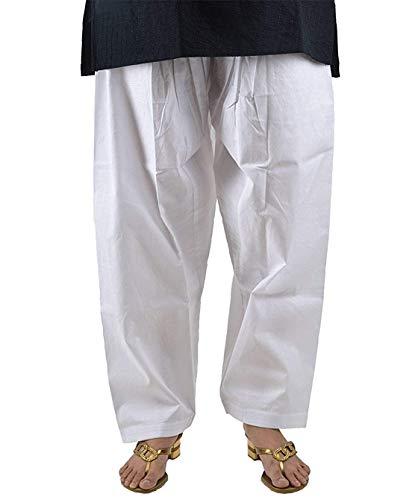 pistaa's women's regular fit milky white patiala pants free size