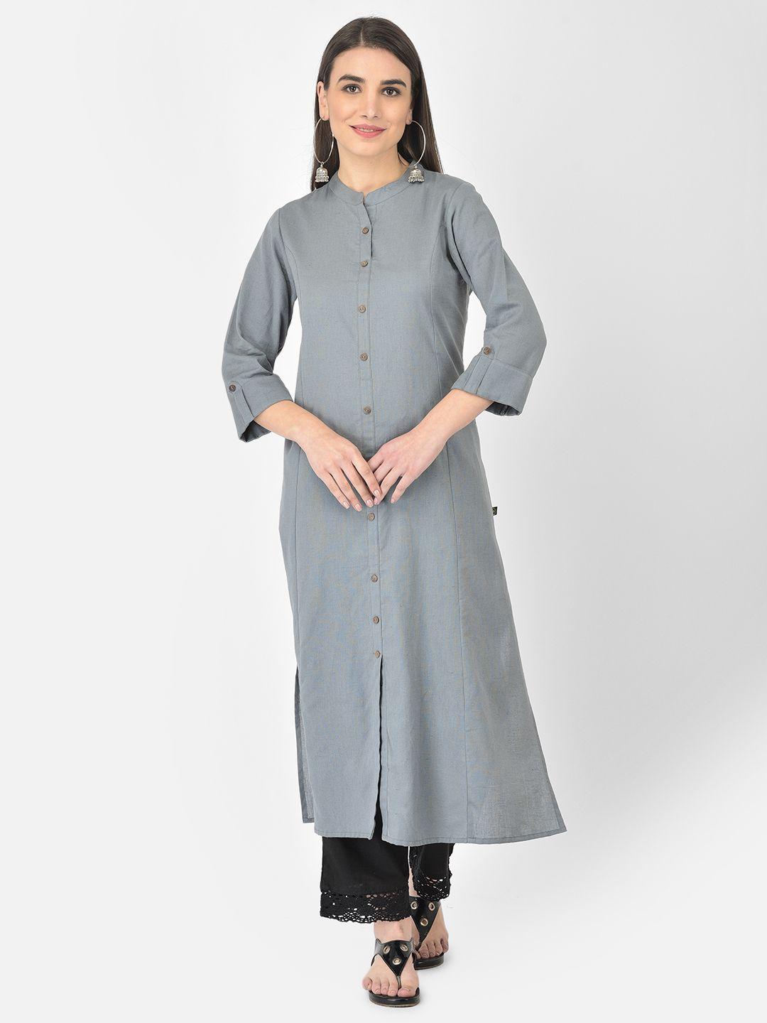 pistaa women grey kurta